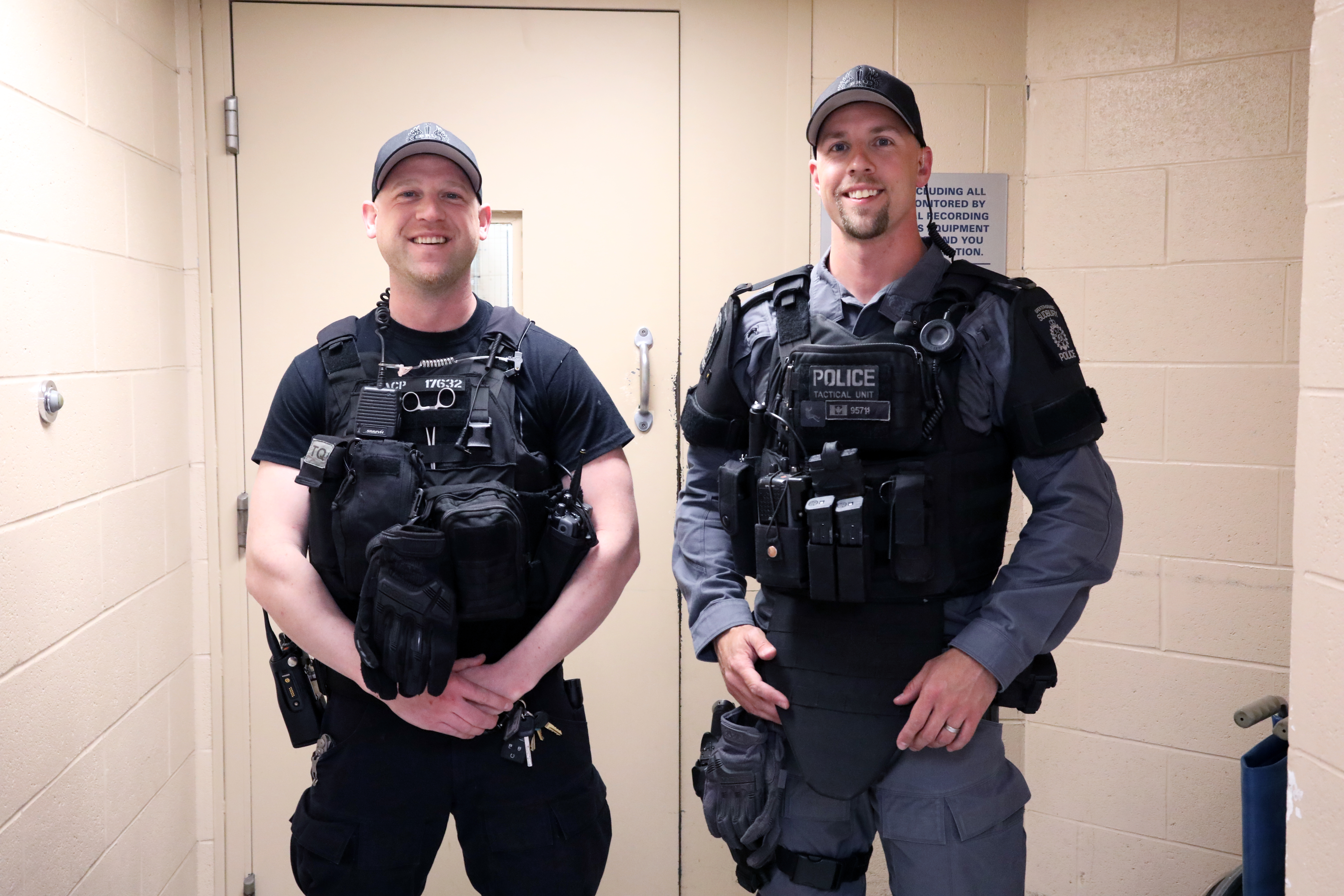 Mathew James and Cst. Andrew Porringa two men in uniform