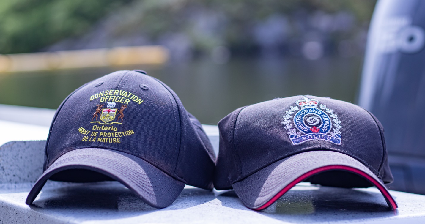 MNRF and GSPS hats two baseball caps