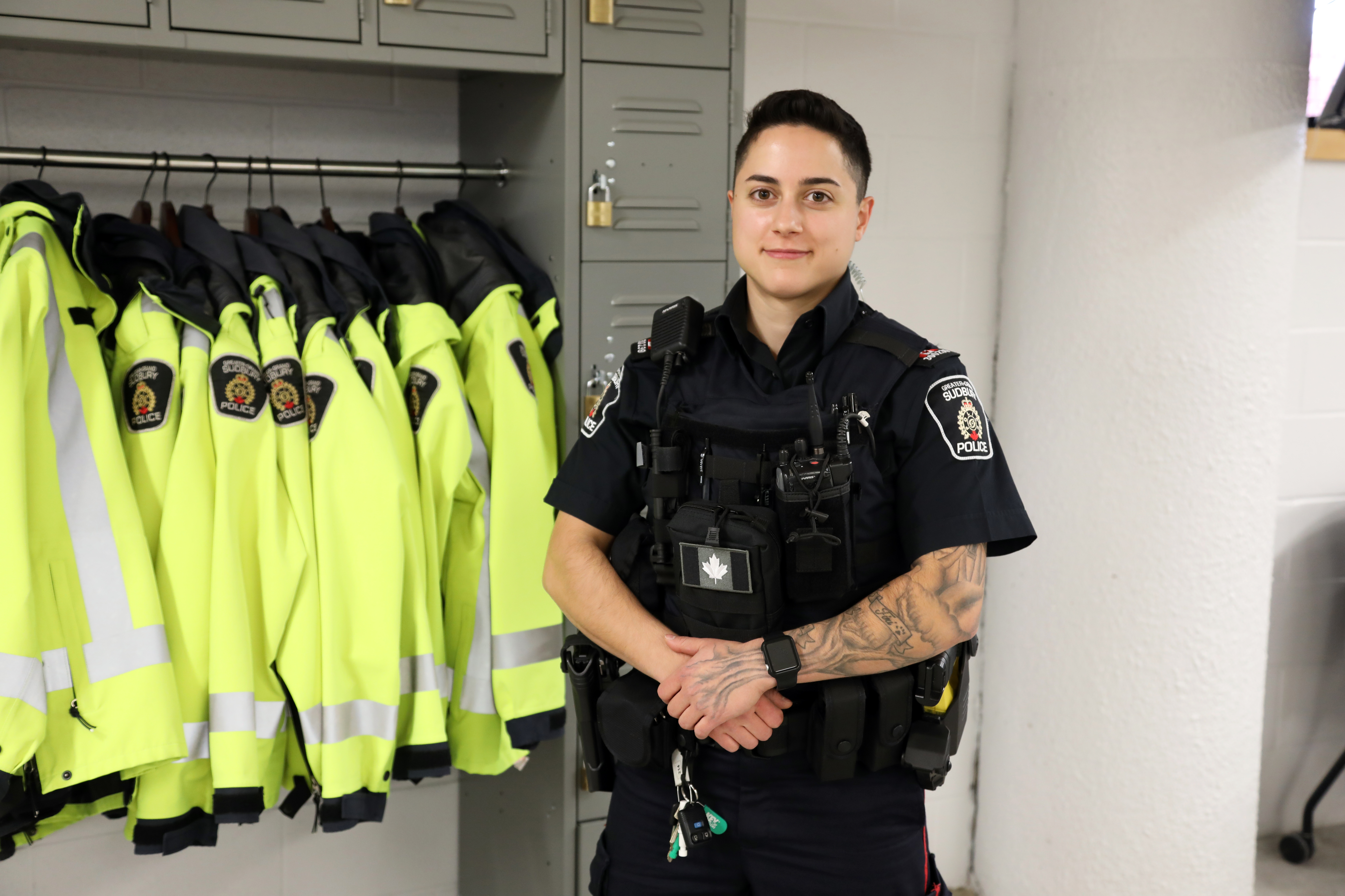 Constable Sabrina Stalteri Police officer standing and smiling